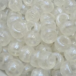 Cuenta pase ancho nacarado Ab blanco