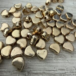 Cuentas CCB dorado Corazón