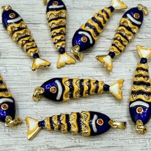 Dije dorado Golfied azul