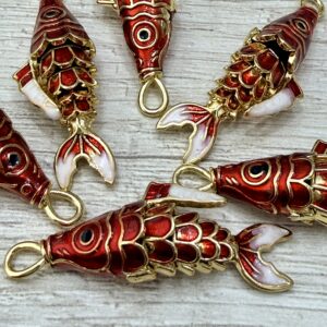 Dije dorado Golfied  Pez rojo