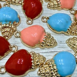 Dije dorado esmaltado caracol 19986-2