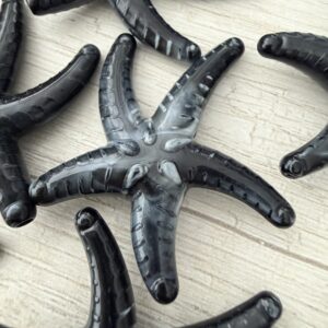 Cuenta pasante resina estrella de mar xl negro