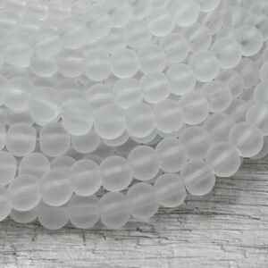 Perla de vidrio esmerilada lunar 6mm 20070