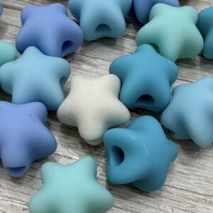 Ctas. de silicona estrellas 15mm MIX 19935