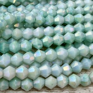 Cristal Bicono 4mm mix verdes pastel 20139
