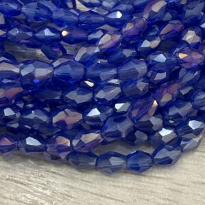 lagrima de cristal facetado 3x5mm20313azulino