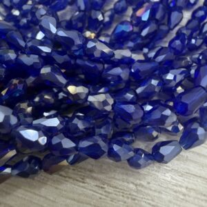 lagrima de cristal facetado 3x5mm20313azul AB