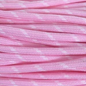 Cordón de Poliéster 5mm rosa/bco 20487
