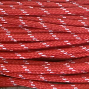 Cordón de Poliéster 5mm rojo/bco 20489
