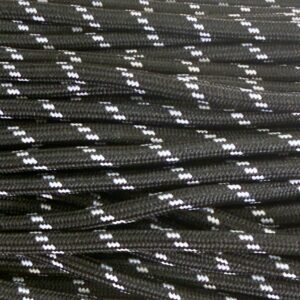 Cordón de Poliéster 5mm negro/bco 20492