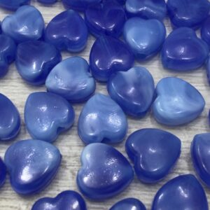 Cuentas Corazón Marmoladas AZUL 20890