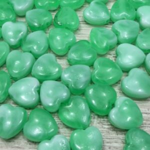 Cuentas Corazón Marmoladas VERDE 20891