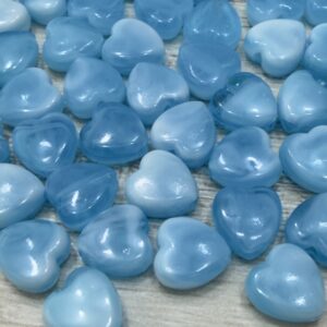 Cuentas Corazón Marmoladas CELESTE 20892