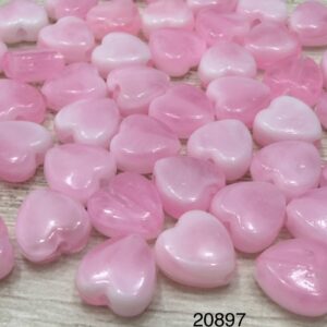 Cuentas Corazón Marmoladas ROSA  20896