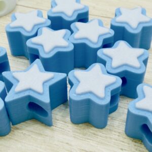 CUENTAS ESTRELLA  3D CH PASTEL - 20909