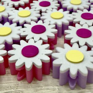 CUENTAS FLOR  GIRASOL 3D PASTEL - 20914