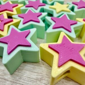 CUENTAS ESTRELLA  3D G PASTEL - 20910