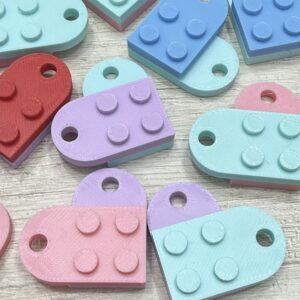 DIJE LEGO CORAZÓN 2 PARA COMPARTIR  3D 21032