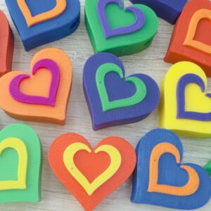 CUENTAS CORAZÓN 3D G COLOR - 21679-10U