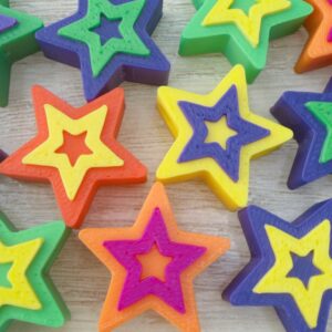 CUENTAS ESTRELLA  3D G COLOR- 21678 -10U